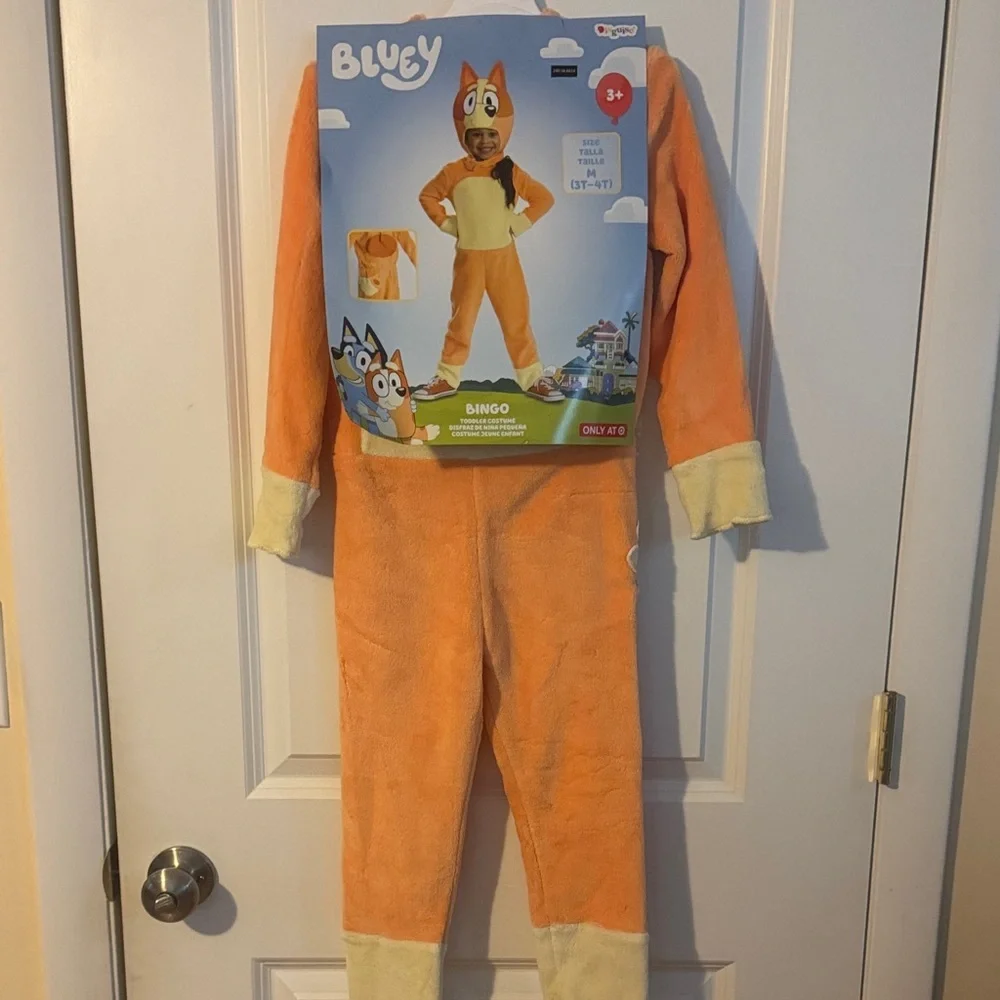 NEW Toddler Bluey Bingo Healer Classic Costume Jumpsuit‎ Brown 3T-4T